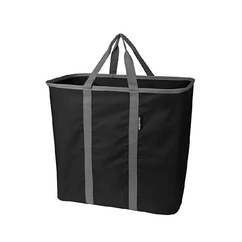 Foldable laundry bag, laundry basket, large foldable laundry basket with handle, black